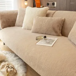 Krzesło obejmuje sofę pokrywa siedzenia imitacja włosa futro miękka pluszowa tkanina bez poślizgu gruba ręcznik uniwersalna kanapa