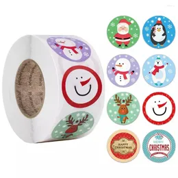 Gift Wrap Christmas Stickers Cartoon Card Party Package Paketet Söt Santa Label Tätningsdekorförsörjning för belöning Kid