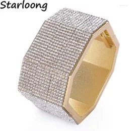 Bangle Punk Perline con strass completi Braccialetti con polsini in rodio color oro Braccialetti per le donne Pulseras Femme Bijoux JewelryBangle BangleBangle Lars2