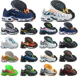 TN Plus Running Shoes Airs Men Women Black Bubblegum Yolk Cherry Cool Gray Neon Olive Pure Platinum Blue Blue Mens Womens Sports Sneakers Shoe M02