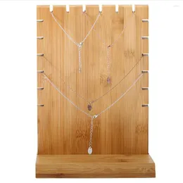 Jewelry Pouches Adjustable-Length Pendant Ing Wooden Board For Display Stand