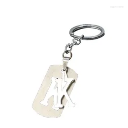 Bracciale a catena multiuso brillante lucentezza scava fuori superficie liscia riutilizzabile fai da te in acciaio inossidabile A-Z lettere donna uomo portachiavi auto