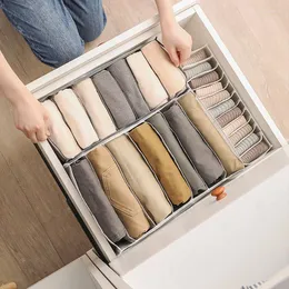 Storage Boxes Jeans Box With Compartments Socks Clothes Underpants Organizer Drawer Divider Underwear Closet