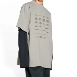 Футболка с принтом букв, модная футболка с коротким рукавом, мужская и женская летняя повседневная футболка в стиле хип-хоп Highstreet большого размера FZTX1575