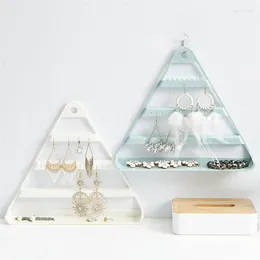 Sacchetti per gioielli Pinksee Fashion Creative Triangle Storage Rack Espositore per orecchini Appeso a parete Organizzatore per mensole