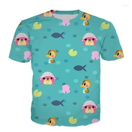 Herren T-Shirts Kawaii Animal Crossing Shirt Smile Isabelle Print Sommer T-Shirt Lustige Hip Hop Streetwear Harajuku Unisex Casual Top