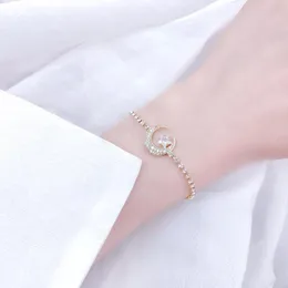 Bracelets de charme Korea Star Moon Bracelet Girl Girl Elegant Bling Tennis for Women Women Ajuste Gold Color Hand Chain do Dia dos Namorados do Dia dos Namorados