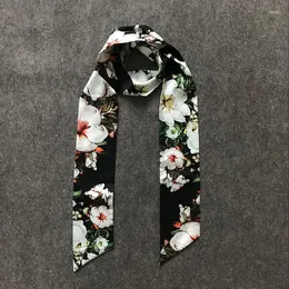 Scarves Variety Of Flowers Printing Silk Scarf For Women Foulard Fashion Ladies 9 160cm Bag Scarfs Headscarves