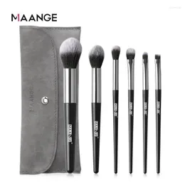 Makeup Brushes Pro 5/6Pcs Set With Bag Beauty Eyeshadow Eyebrow Blush Powder Foundation Cosmetics Make Up Brush Tools KitMakeup Harr22