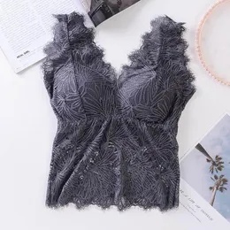 Camisoles Tanks 섹시한 레이스 브라스 란제리 여성 포장 가슴 bralette 뷰티 백 탱크 탑 속옷