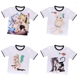 Męskie koszulki T-shirt anime haganai kashiwazaki sena mikazuki yozora biała poliestrowa koszula Kawaii Summer Active Tshirt Otaku Men Tees