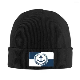 Berets Nautical Anchor Themed Design Skullies Beanies Caps Hip Hop Winter Warm Knitted Hats Unisex Adult Sailing Sailor Bonnet