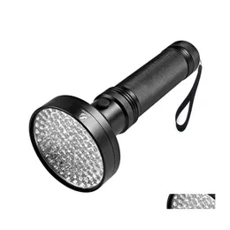 Torches UV Flashlight 100 LEDS 395 نانومتر كاشف ضوء للكلاب كات كات البول للبول بقع الفراش بق الفراش عربات السربات Hinery Inspection Drop de DH04V