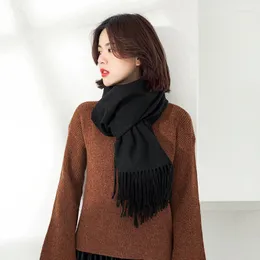 Bufandas de lana bufanda de invierno mujer adulto lujo manta larga cuello cálido otoño diseñador señora Echarpe abrigo con borla