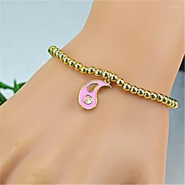 Strang Perlenstränge 2023 Persönlichkeit Yin und Yang Bagua Armband Anhänger Schmuck Damen Mode Emaille Charm Geschenk Joker Männer Rodn22