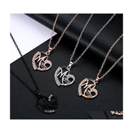 Подвесные ожерелья для мамы ожерелье для матерей День Матери Подарок для Hollow Out Gold Sier сплав сплав Metal Crystall