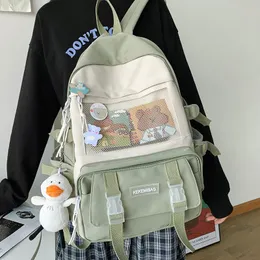 Рюкзак Enopella Fashion Lady Canvas Travel милая книжная сумка студент Black Schoolbag для девочек женщина Kawaii Mochila Women Bag Bag