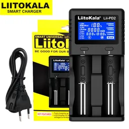 Ładowarki telefonu komórkowego LIITOKALA LII-PD2 LII-PD4 LII-S6 LII500 Ładowarka dla 18650 26650 21700 18350 AA AAA 3,7V3.2V1.2V Baterie litowe Nimh 230206