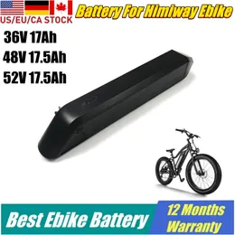 Reention Kirin Ebike Battery 48V 17.5Ah Himiway Ebike Batterier för Electric City Bicycle Side Release 36V 52V 500W 750W 1000W
