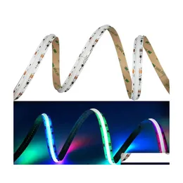 Led Strips Cob Fl Color Strip 24V Ws2811 Ic Smart Dream Rgb Magic Digital Pixel Lights 720Leds/M Addressable Flexible Ribbon Drop De Dh7Jo