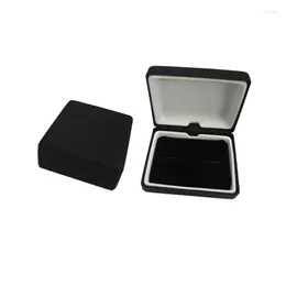 Jewelry Pouches UJOY Classic Black Cufflinks Box Leather For Men Fashion Design Good Quality CTB044/051/053