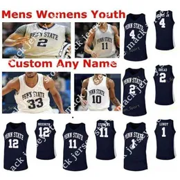 O basquete universitário veste Nik1 NCAA College Penn State Nittany Lions Basketball Jersey 22 Grant Hazle 23 Josh Reaves 24 Mike Watkins 33