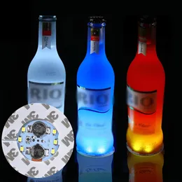 6cm Glow 3M ملصقات LED LED Coaster Lighting 4 LEDS LEDS LIGHT LIGHT LIGHTING FLUGH