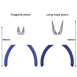 卸売45スチール多機能斜めのペンチカットライン斜めのノーズプライヤーワイヤニッパー長い鼻pliers