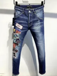 DSQ2 Classic Fashion Man Jeans Hip Hop Rock Moto Mens Discual Design Jeans justed recinny Skinny Denim Biker DSQ Jeans 2040