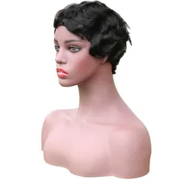 NXY LACE WIGS 150% Kort Bob Human Highlight Virgin Hair Pixie Cut Body Wave Cheap Natural Remy Indian 230106