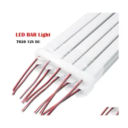 Luzes de barra de LED Luz de 50cm 36Leds DC 12V Rigid Strip Smd 7020 Tubo com perfil de alum￭nio e lumin￡ria de entrega de gotas de pc dhrvy