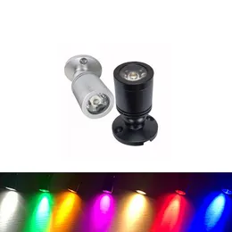 Lowerlights 1 Вт белый светодиодный мини-поверхностный световой ювелирный шкаф Spotlight Ac85-265V 12V 24V Crestech