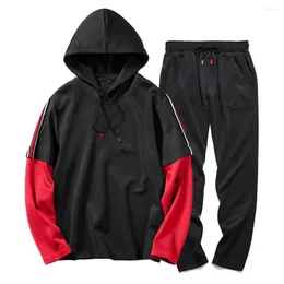 Men's Hoodies 2 Piece Set Mens PulloveHoodies Pants Sudaderas Para Hombre Harajuku Streetwear Chandal Spring 2023 Men Clothing