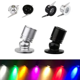 1W LED -skåp Mini Spot Light 110V Downlight 12V 24V DC Jewelry Show Inkludera förare 4000K taklampa Crestech168