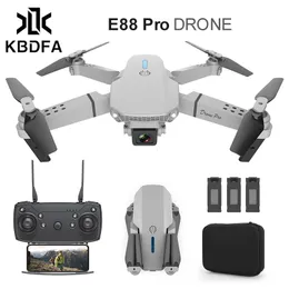 Intelligent Uav KBDFA E88 Pro Quadcopter 4K HD WIFI FPV Drone 1080P Camera Height Hold RC Foldable Dron Rc Helicopter Gift Toy 230206