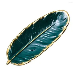 Plates Cooking Plate Porcelain Portable Excellent Workmanship Convenient Exquisite Feather Shape