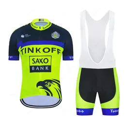 Jersey Saxo Bank Tinkoff equipe define roupas de bicicleta triatlo de triatlo de roupa de ciclismo de montanha respirável ROPA Ciclismo 230206