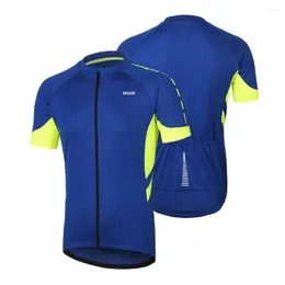 Giacche da corsa Arsuxeo Maglia da ciclismo da uomo Mezza manica corta Top da ciclismo Abbigliamento sportivo da esterno Mtb Bike Shirt Abbigliamento Ciclismo