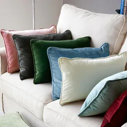 Kissen/dekorative einfarbige rechteckige Samtstoffbezug Haushaltsweiche einfache moderne Kissenbezüge Home Wohnzimmer Stuhl