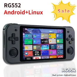 Jogadores de jogos portáteis Anbernic RG552 Dual System Handheld Console 10000 Retro Games 5.36 "IPS Touch Screen Android Linux Player