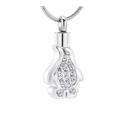 Collane con ciondolo Collana con urna pinguino per ceneri per uomo Donna Porta ceneri Keepsake Memorial Jewelry G230206