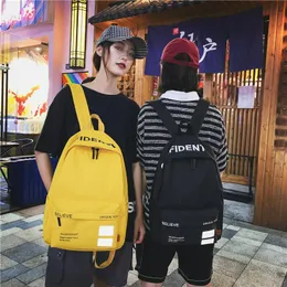 Backpack Multifunction Double Zipper Women Teenager Girls Laptop Student Shoulder Bag Letter Printing Schoolbag