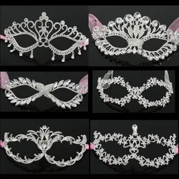 Party Masks Women Girl Alloy Venetian Masquerade Wedding Costume For Ball Prom Show Cosplay Mardi Gras 230206