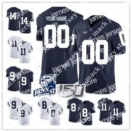 O futebol universit￡rio americano usa Penn State Nittany Lions College Football costurou camisas qualquer nome N￺mero masculino Mulheres jovens crian￧as