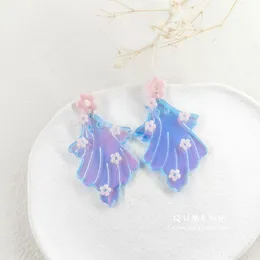 Dangle Earrings & Chandelier Lovely Elegant Statement Transparent Colorful Ghost Cherry Flower Acrylic Drop For Women Vintage Hallowmas Jewe