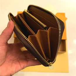 N60017 Luxury Designer Zippy Long Wallet Women's Zipper Brown Wallet Mono Gram Canvers Leather Check Plaid Wallet Shippi295n