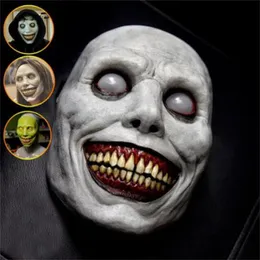 Parti Maskeleri Cadılar Bayramı Korku Beyaz Yeşil Yüz Exorcist Gülümseme Lateks Palyaço Cosplay Cosplay Personal 230206