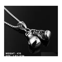 Pendant Necklaces Pretty Jewelry Mini Boxing Glove Energy Sport Flighting Fitness Mens Gold Chains For Men Necklace Yzedibleshop Dro Dheeb