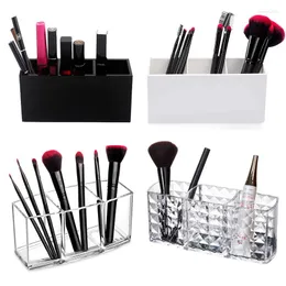 Storage Boxes Makeup Brush Holder Organizer Cosmetic Box Lipstick Eyebrow Pencil Display Stand Acrylic Transparent Plastic