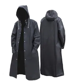 Yağmurluk Siyah Moda Yetişkin Su Geçirmez Uzun Yağmurluk Kadınlar Erkekler Yağmur Ceket Açık Yürüyüş Seyahat Balıkçılık Tırmanış Kalınlaşmış 230114